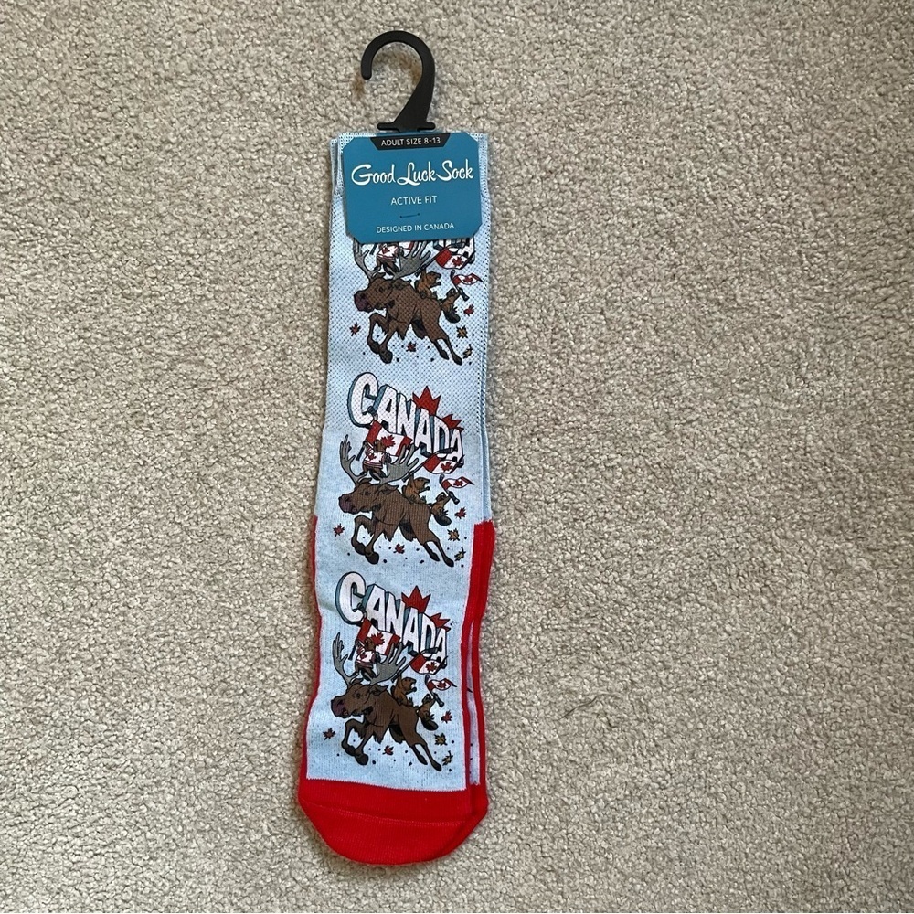 Good Luck Socks Canada Moose Socks Shoe Size 8-13